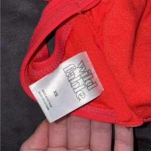 wild fable Bright Red Bikini Top